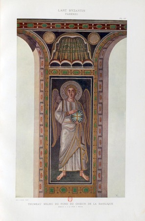 Slika arkanđela u apsidi Eufrazijeve bazilike objavljeni u knjizi Errard-Gayet...