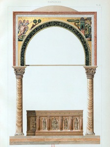 Slika ciborija Eufrazijeve bazilike objavljeni u knjizi Errard-Gayet...