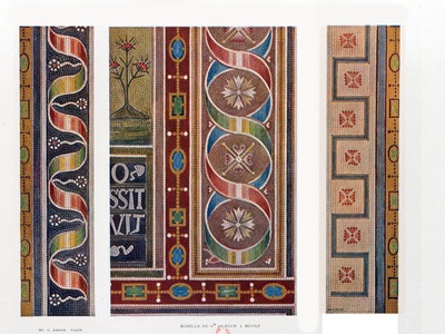Slika detalja mozaika u apsidi Eufrazijeve bazilike objavljeni u knjizi Errard-Gayet...
