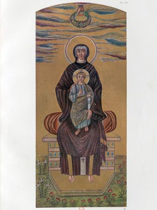 Slika Bogorodice u apsidi Eufrazijeve bazilike objavljeni u knjizi Errard-Gayet...