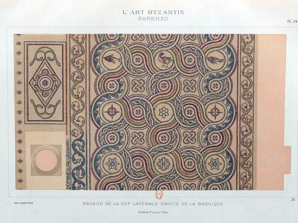 Slika podnog mozaika u Eufrazijani objavljena u knjizi Errard-Gayet...