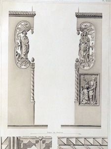 Slika korskih klupa u Eufrazijani objavljena u knjizi Errard-Gayet...