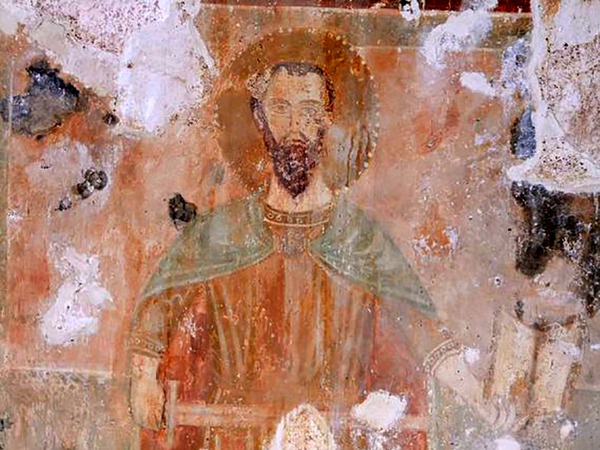 Zidna slika svetog Pavla na zapadnom zidu