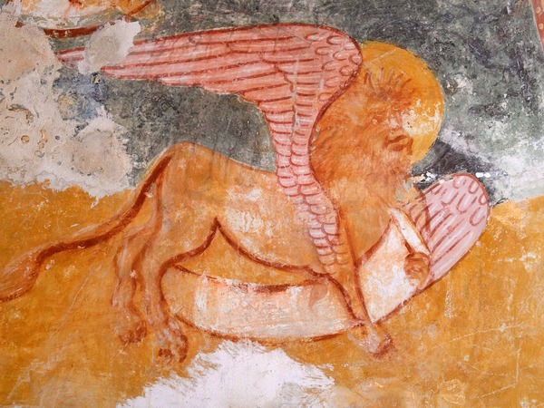 Zidna slika simbola evanđelista Marka
