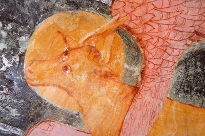 Zidna slika simbola evanđelista Luke