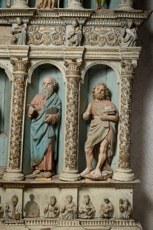 Oltarni retabl, kipovi svetih Petra i Pavla