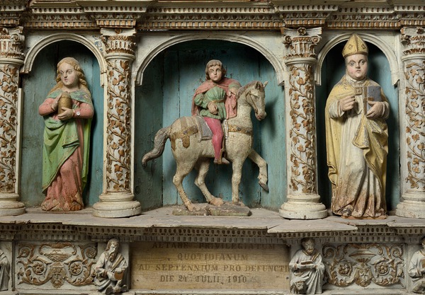 Oltarni retabl, kipovi svetih Martina, Magdalene  i Nikole