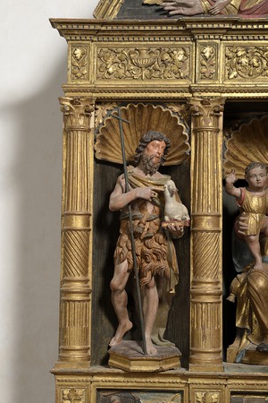 Oltarni retabl, kip svetog Ivana Krstitelja