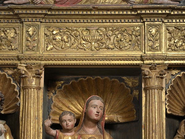 Oltarni retabl, kip Bogorodice s djetetom