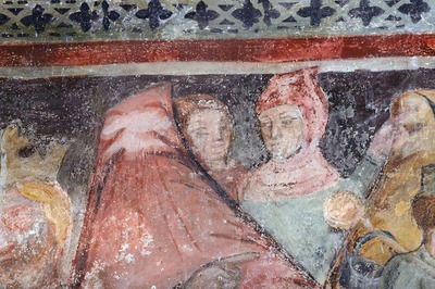 Zidna slika Poklonstva kraljeva, detalji
