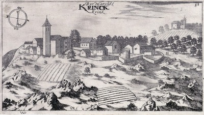 Kringa, grafika iz knjige Slava vojvodine Kranjske J. V. Valvasora