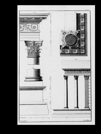 Pogled na pronaos i detalji hrama u Puli