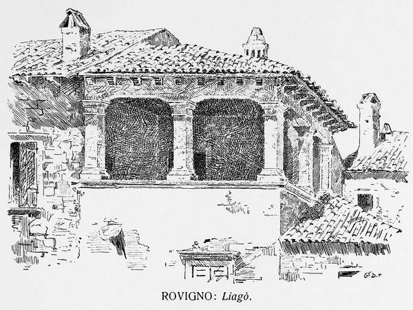 Crtež krovne verande  objavljen u knjizi G. Caprina, L'Istria Nobilissima...