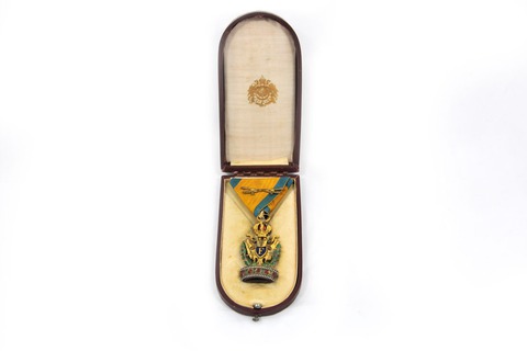 Collection of orders, medals, plaques, diplomas, seals and coats of arms