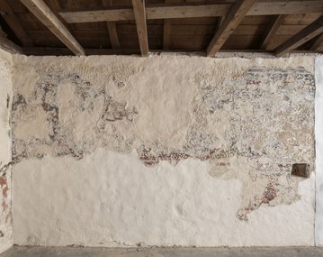 Unutrašnjost crkve, pogled na sjeverni zid