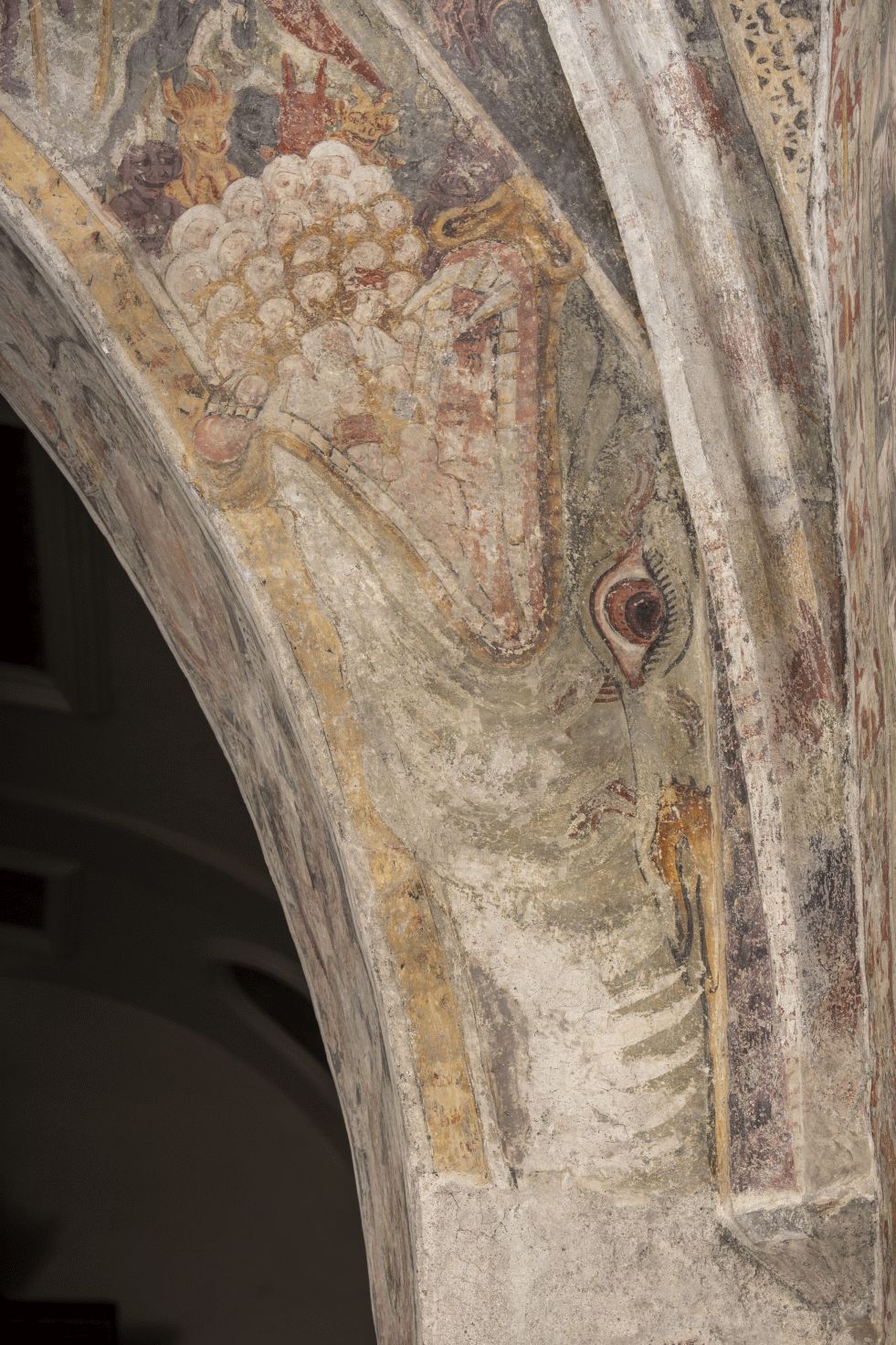 Unutrašnji dio trijumfalnog luka, freska s prikazom Posljednjeg suda, detalj