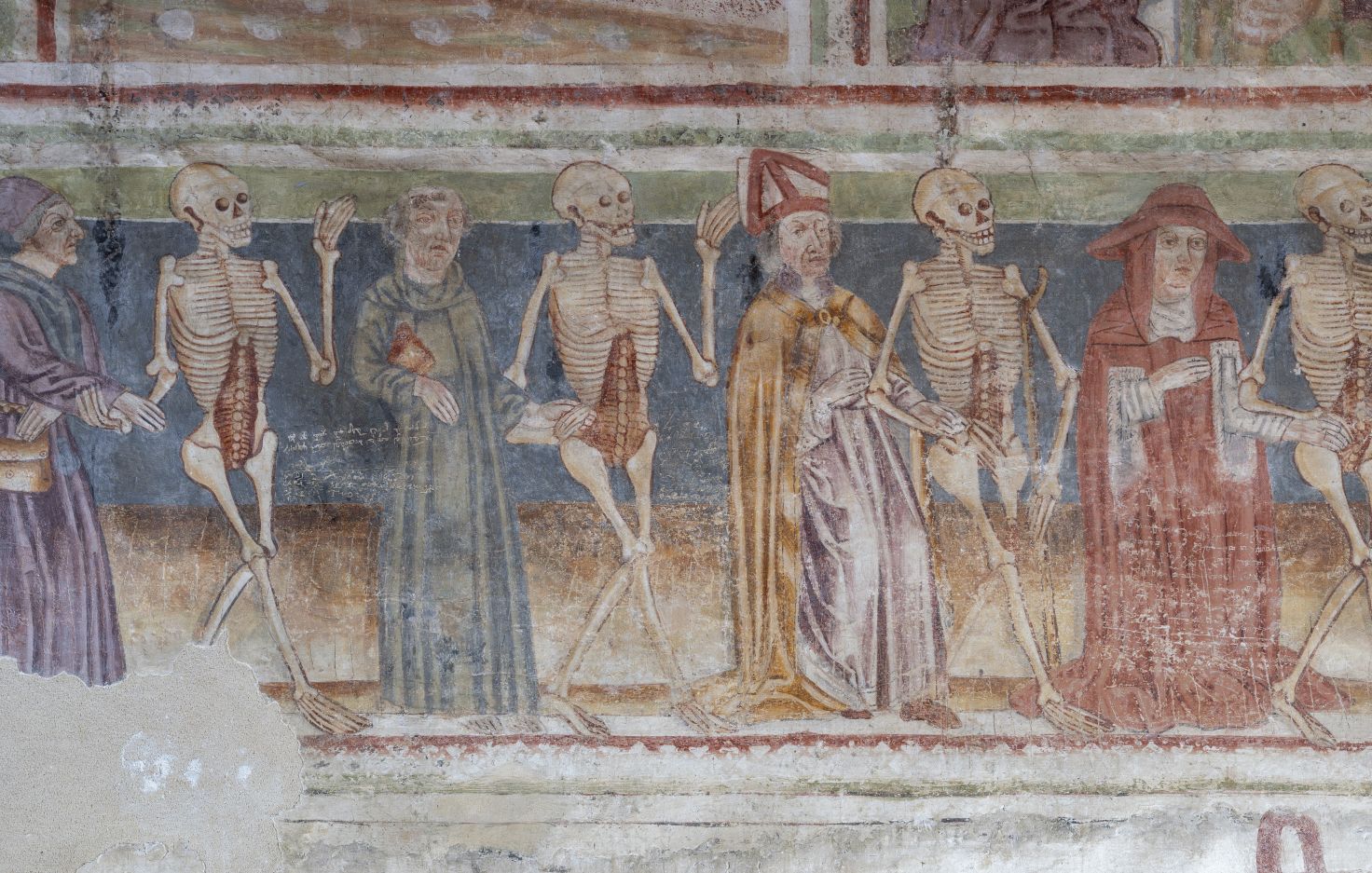Freska s prikazom Plesa mrtvaca, detalj, južni zid