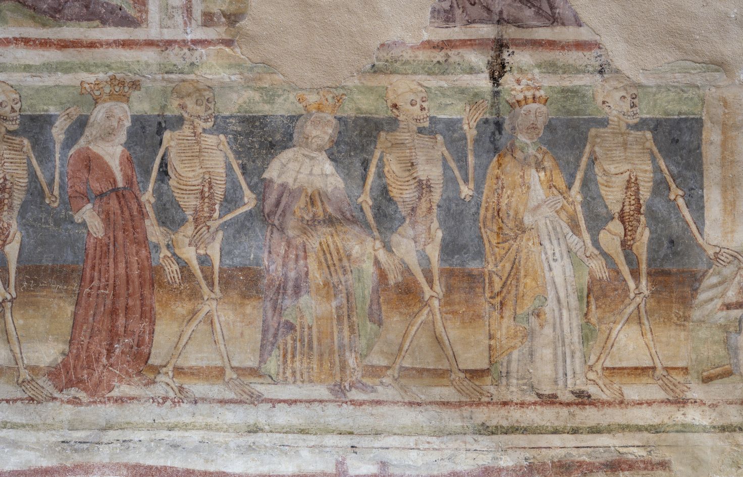 Freska s prikazom Plesa mrtvaca, detalj, južni zid