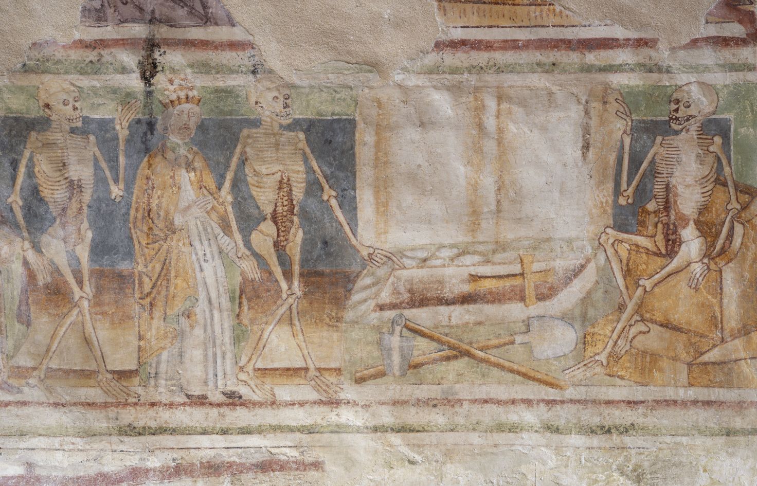 Freska s prikazom Plesa mrtvaca, detalj, južni zid