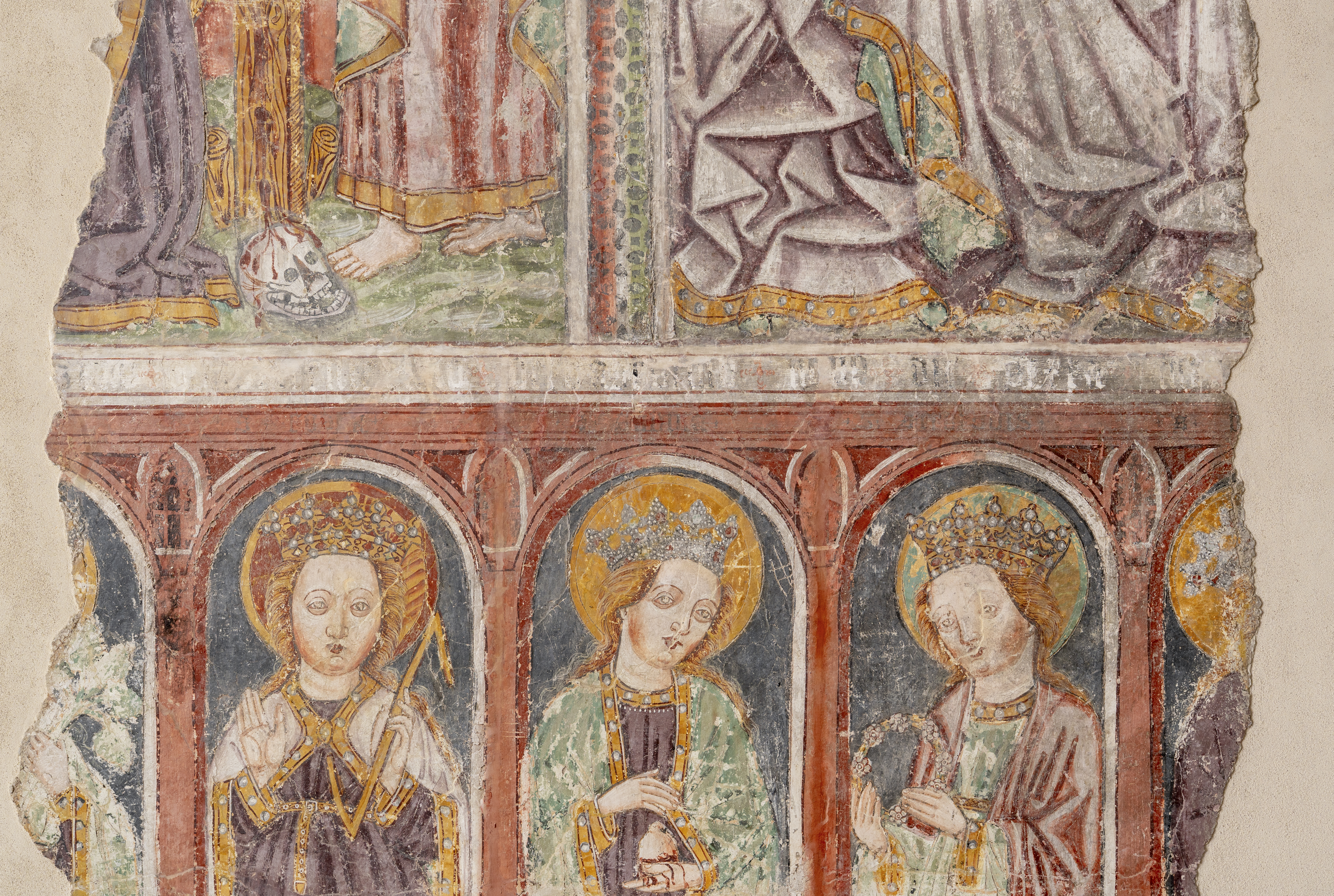 Freska s prikazom niza svetica, sjeverni zid