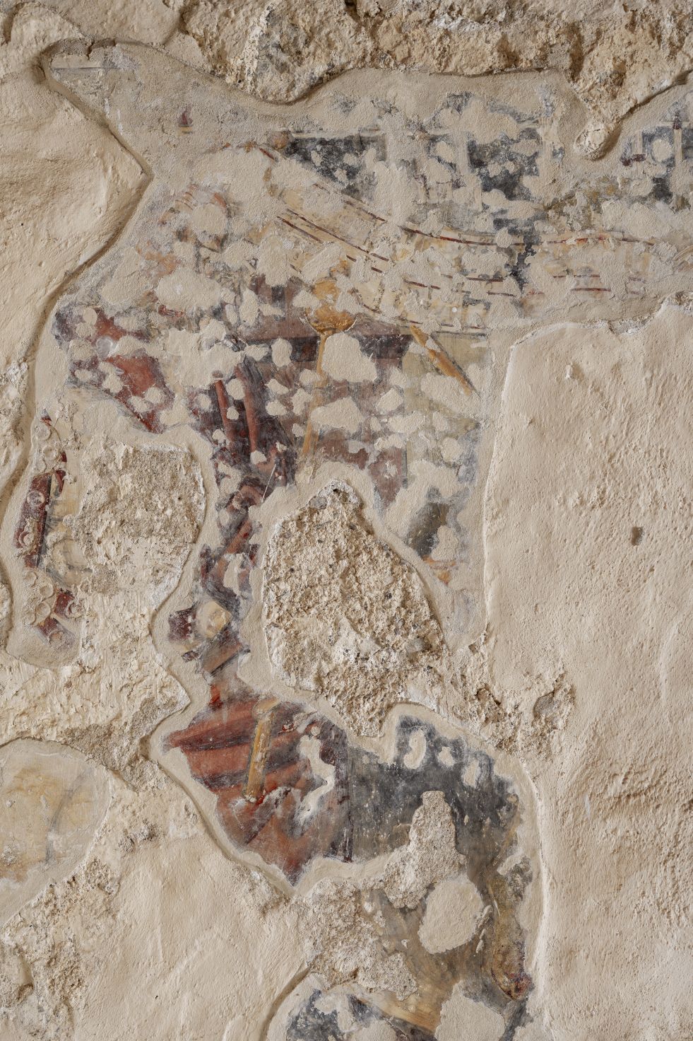 Freska s prikazom Poklonstva kraljeva, detalj, sjeverni zid