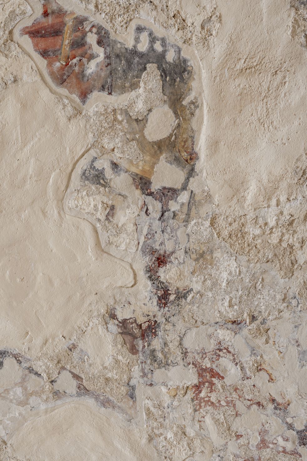 Freska s prikazom Poklonstva kraljeva, detalj, sjeverni zid