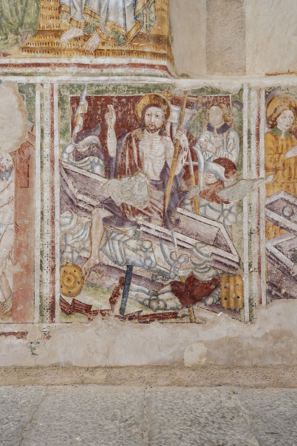 Freska s prikazom Uskrsnuća, južni zid