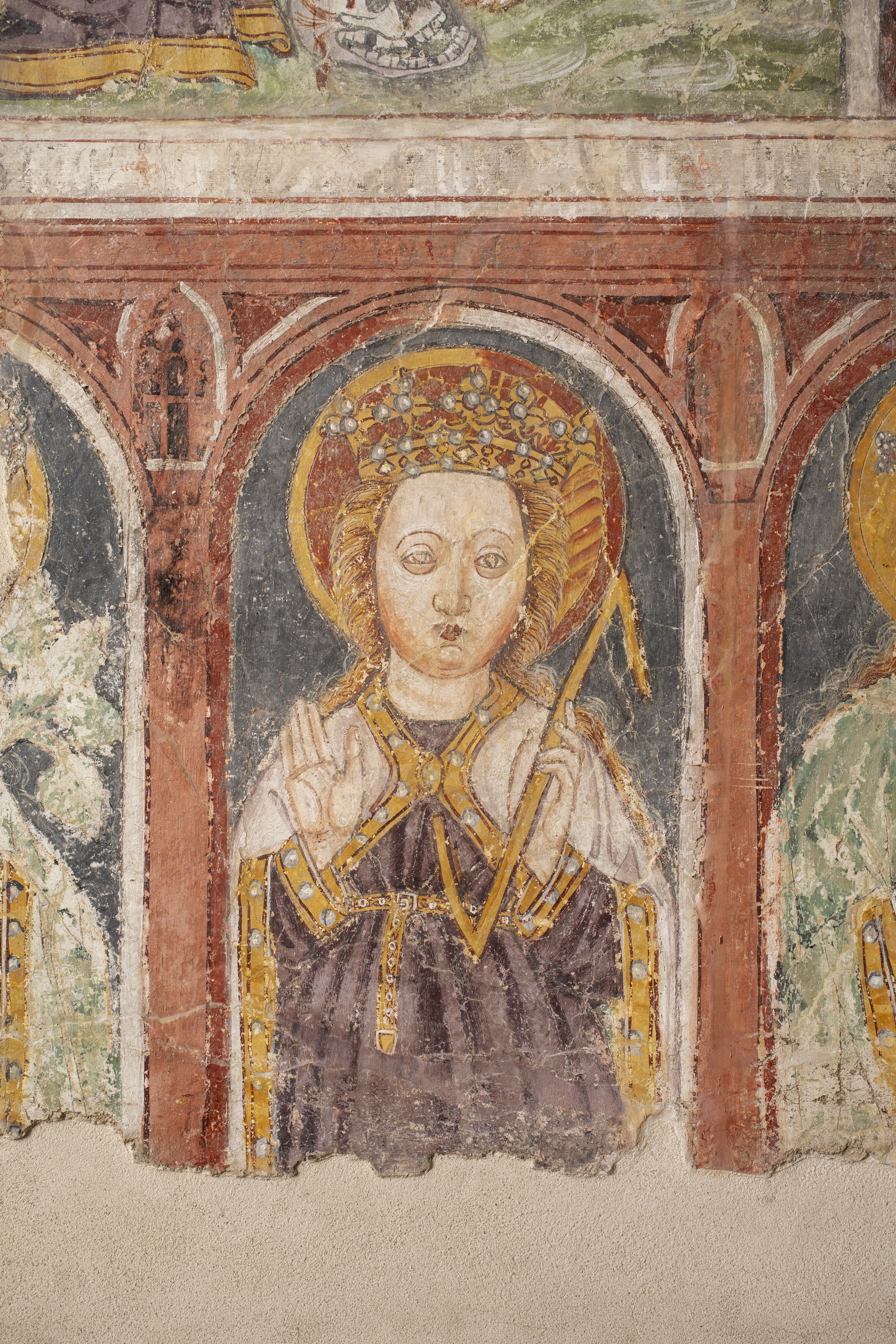 Freska s prikazom sv. Uršule, sjeverni zid