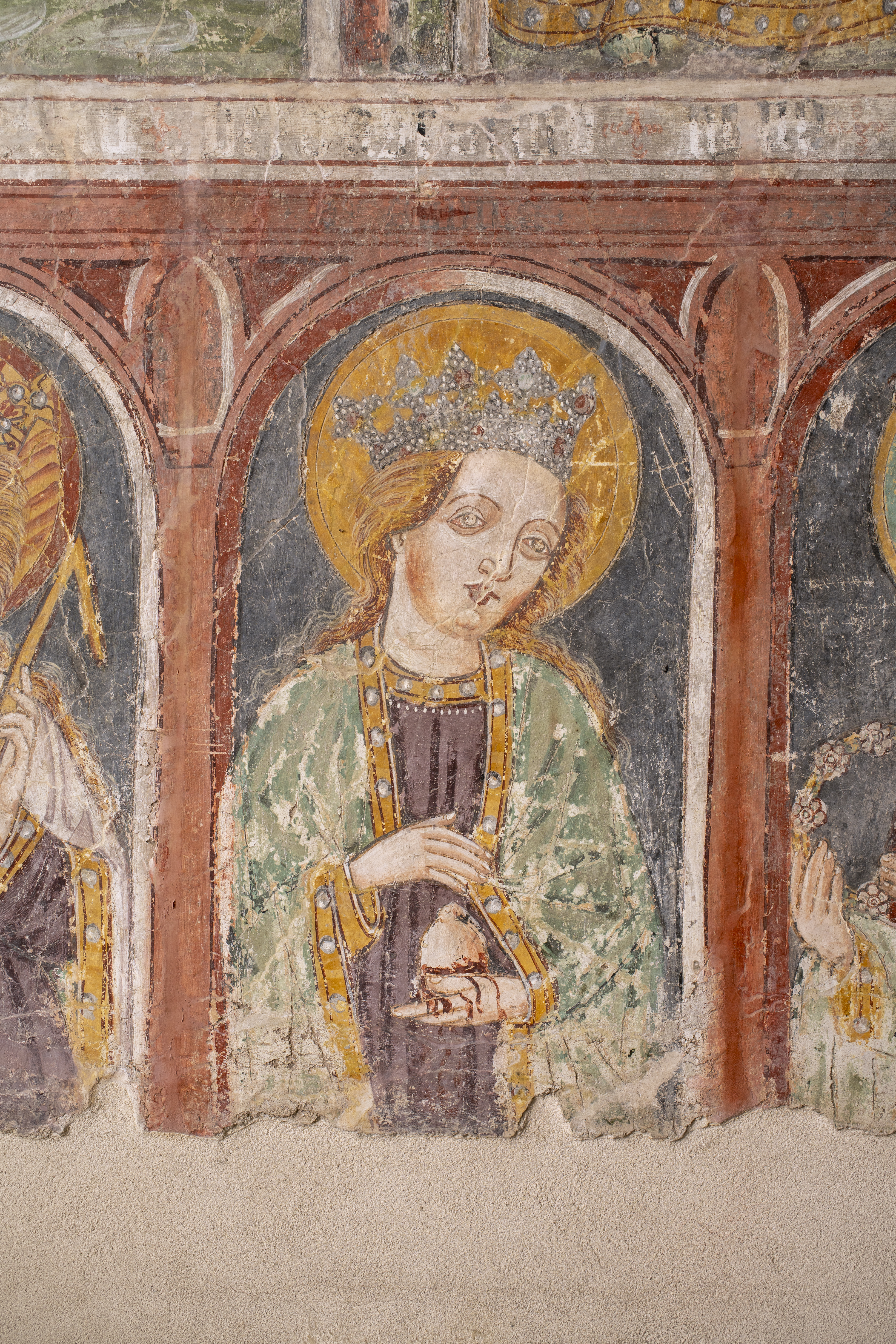 Freska s prikazom sv. Agate, sjeverni zid