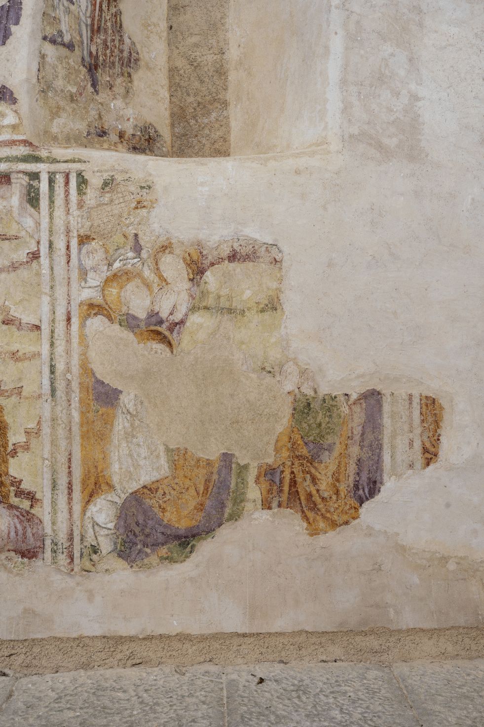 Freska s prikazom Kristova prikazanja učenicima, južni zid