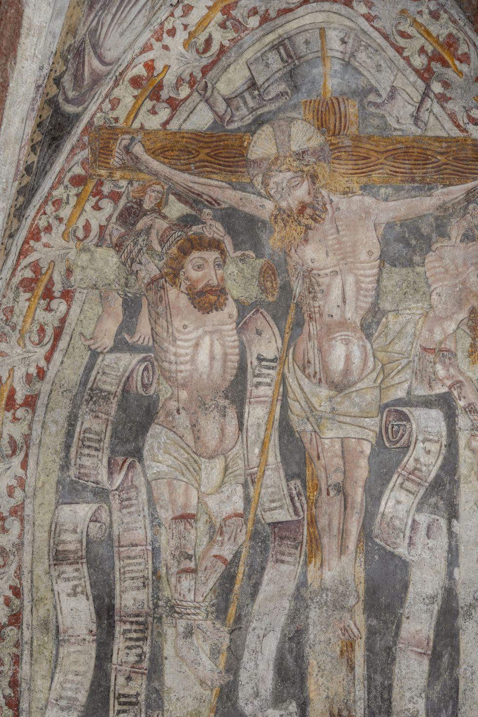 Freska s prikazom Raspeća, detalj, sjeverni zid svetišta