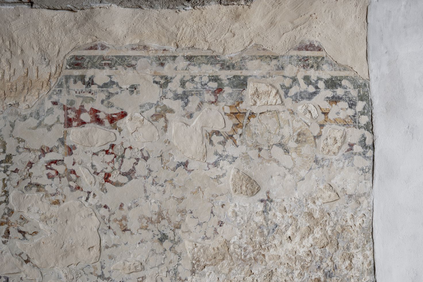 Freska s prikazom Poklonstva kraljeva, detalj, sjeverni zid