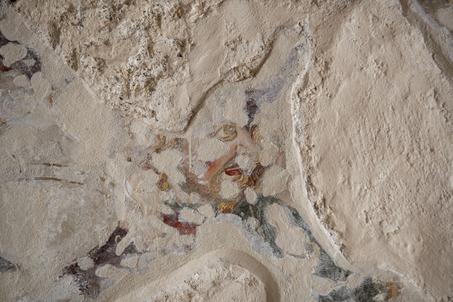 Freska s prikazom Poklonstva kraljeva, detalj, sjeverni zid