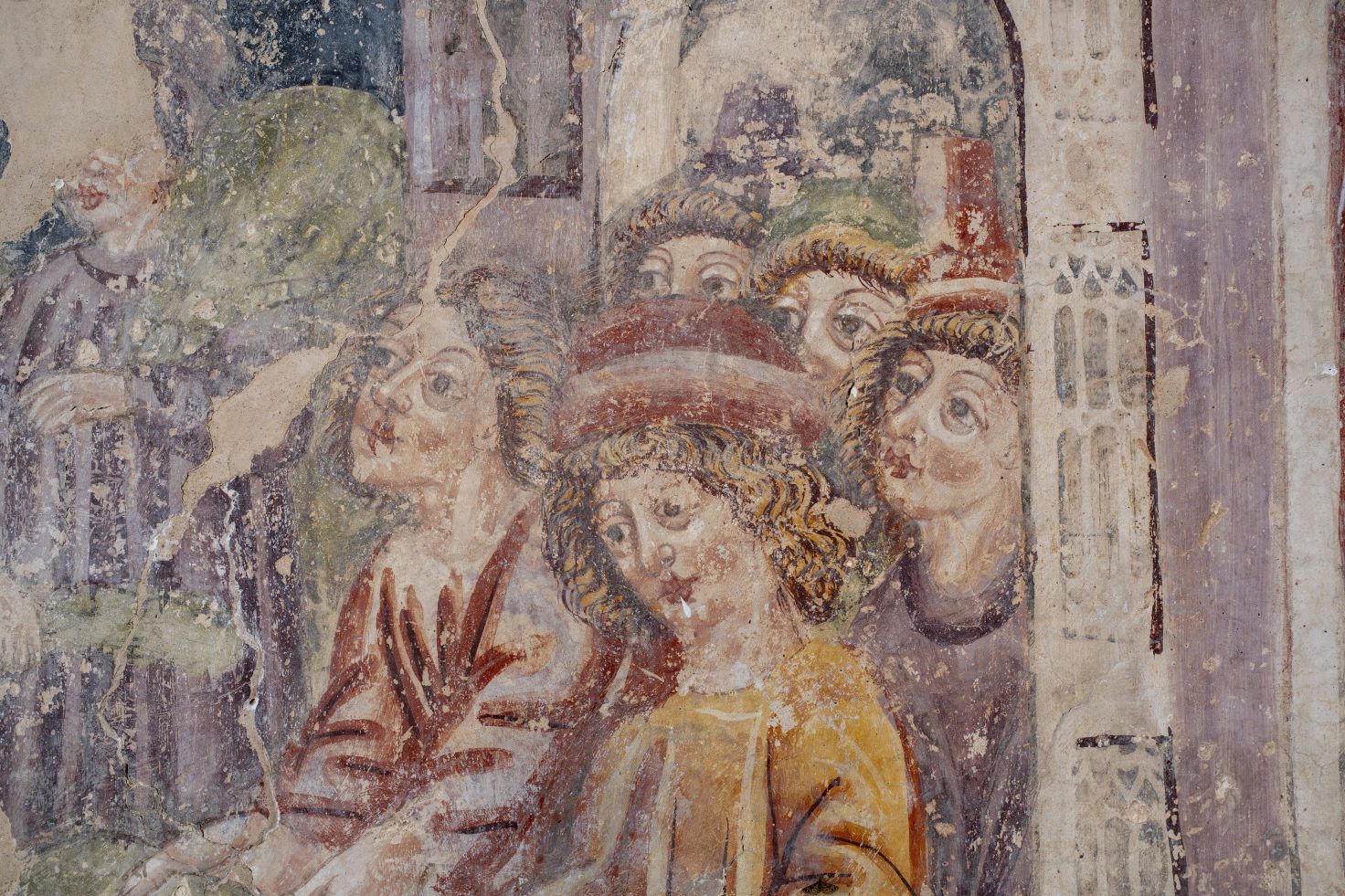 Freska s prikazom Ulaska u Jeruzalem, detalj, zapadni zid