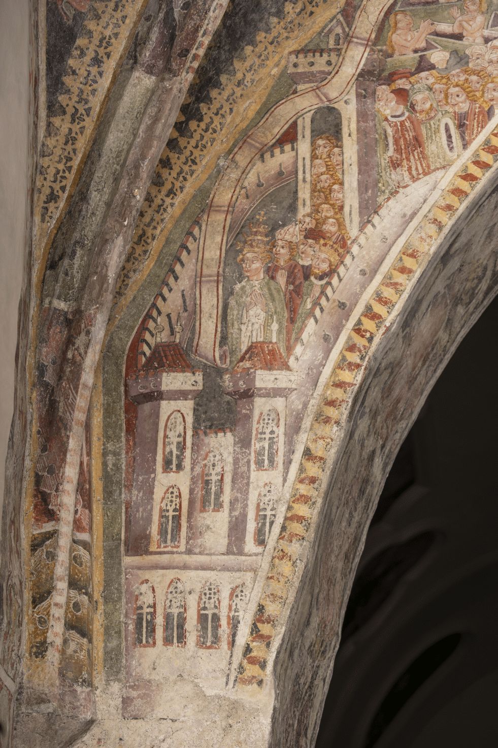 Unutrašnji dio trijumfalnog luka, freska s prikazom Posljednjeg suda, detalj