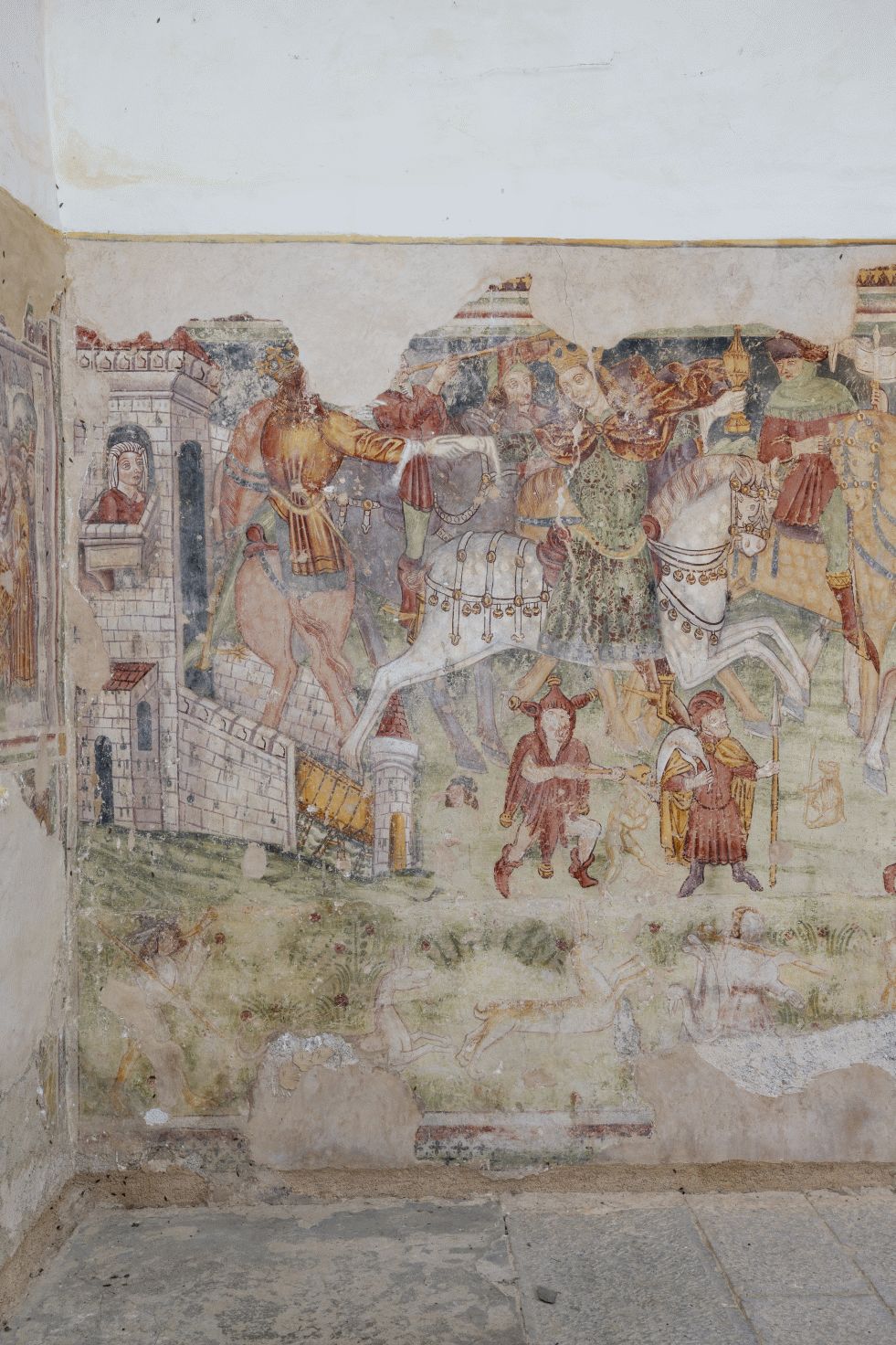 Freska s prikazom Pohoda sveta tri kralja, sjeverni zid