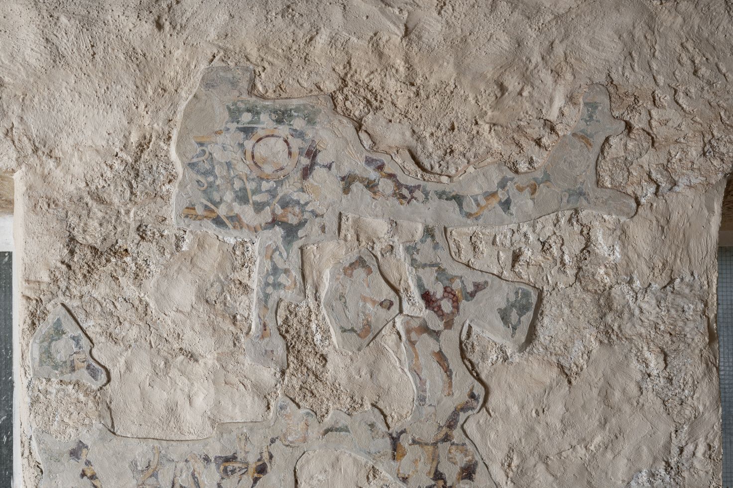 Freska s prikazom Euharistijskog Krista, detalj, sjeverni zid