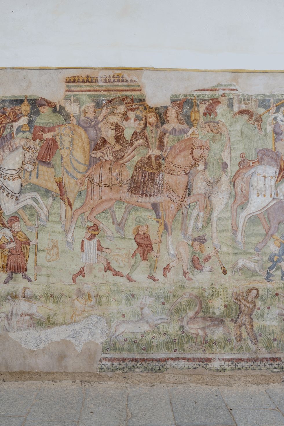 Freska s prikazom Pohoda sveta tri kralja, sjeverni zid