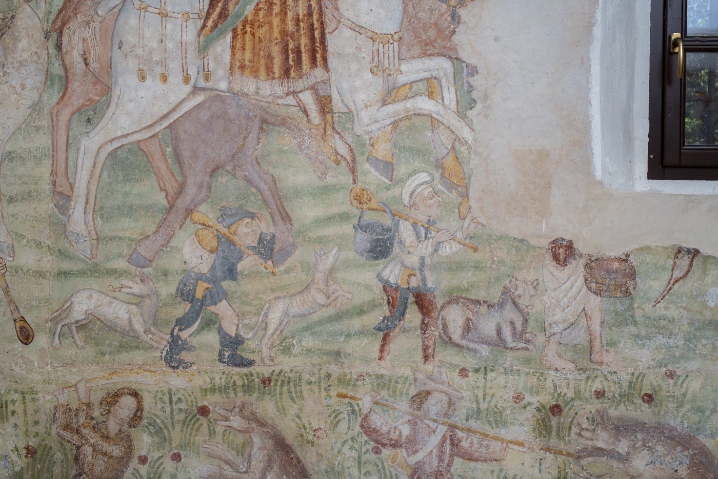 reska s prikazom Pohoda sveta tri kralja, detalj, sjeverni zid