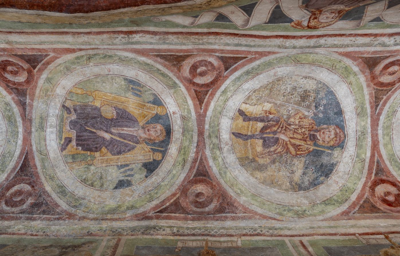 Freska s prikazom ožujka i travnja, svod južnog broda