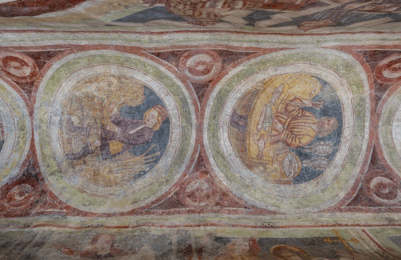 Freska s prikazom veljače i ožujka, svod južnog broda