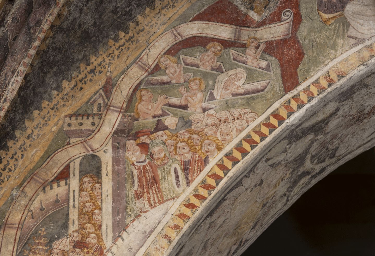 Unutrašnji dio trijumfalnog luka, freska s prikazom Posljednjeg suda, detalj