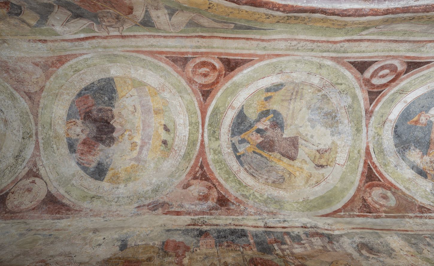 Freska s prikazom prosinca i studenog, svod sjevernog zida