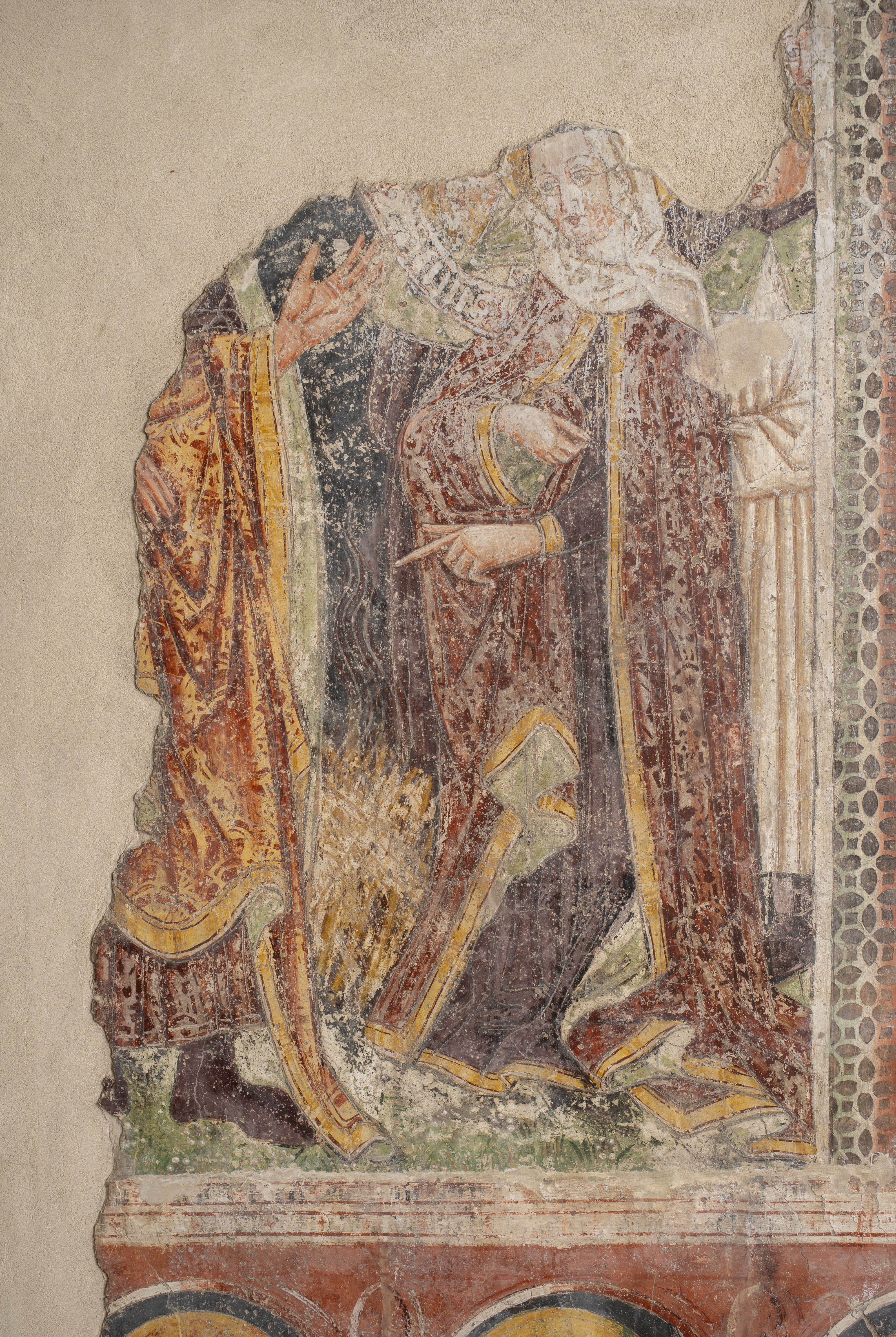 Freska s prikazom Sv. Helene koja ispituje Judu, južni zid