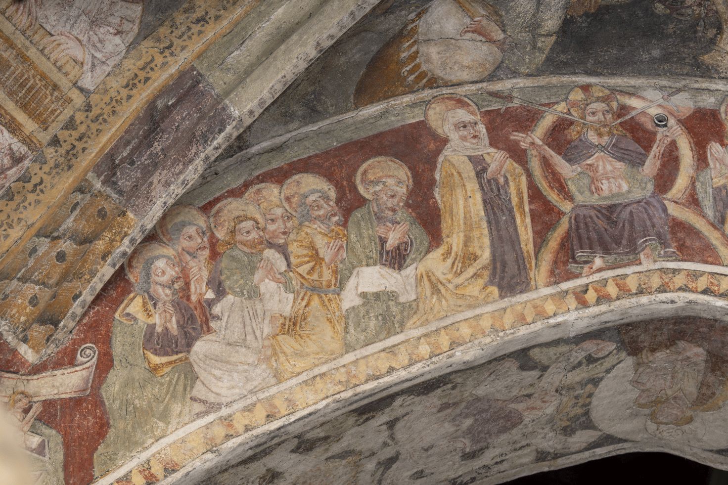 Unutrašnji dio trijumfalnog luka, freska s prikazom Posljednjeg suda, detalj