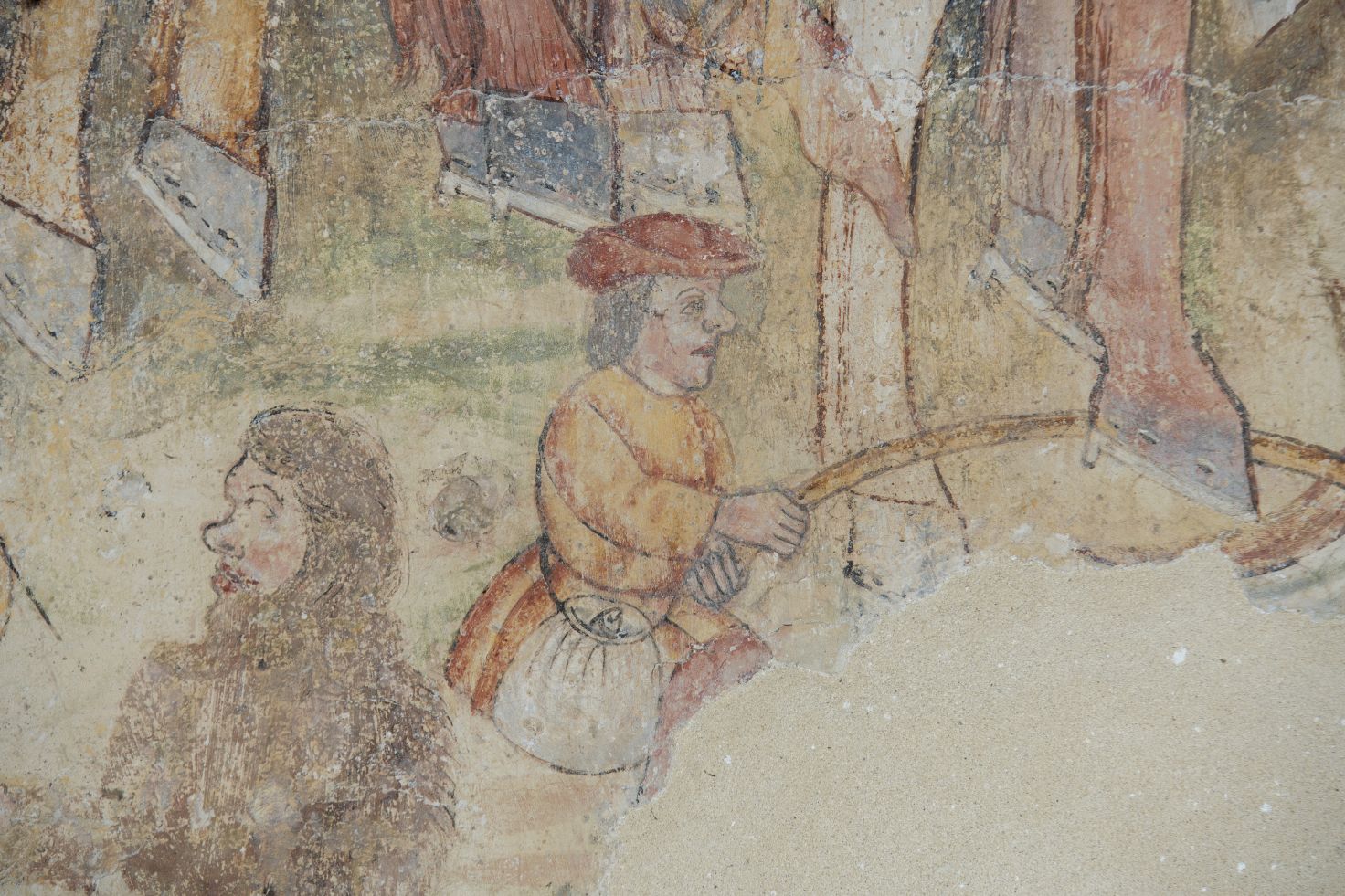 Freska s prikazom Pohoda kraljeva, detalj, sjeverni zid