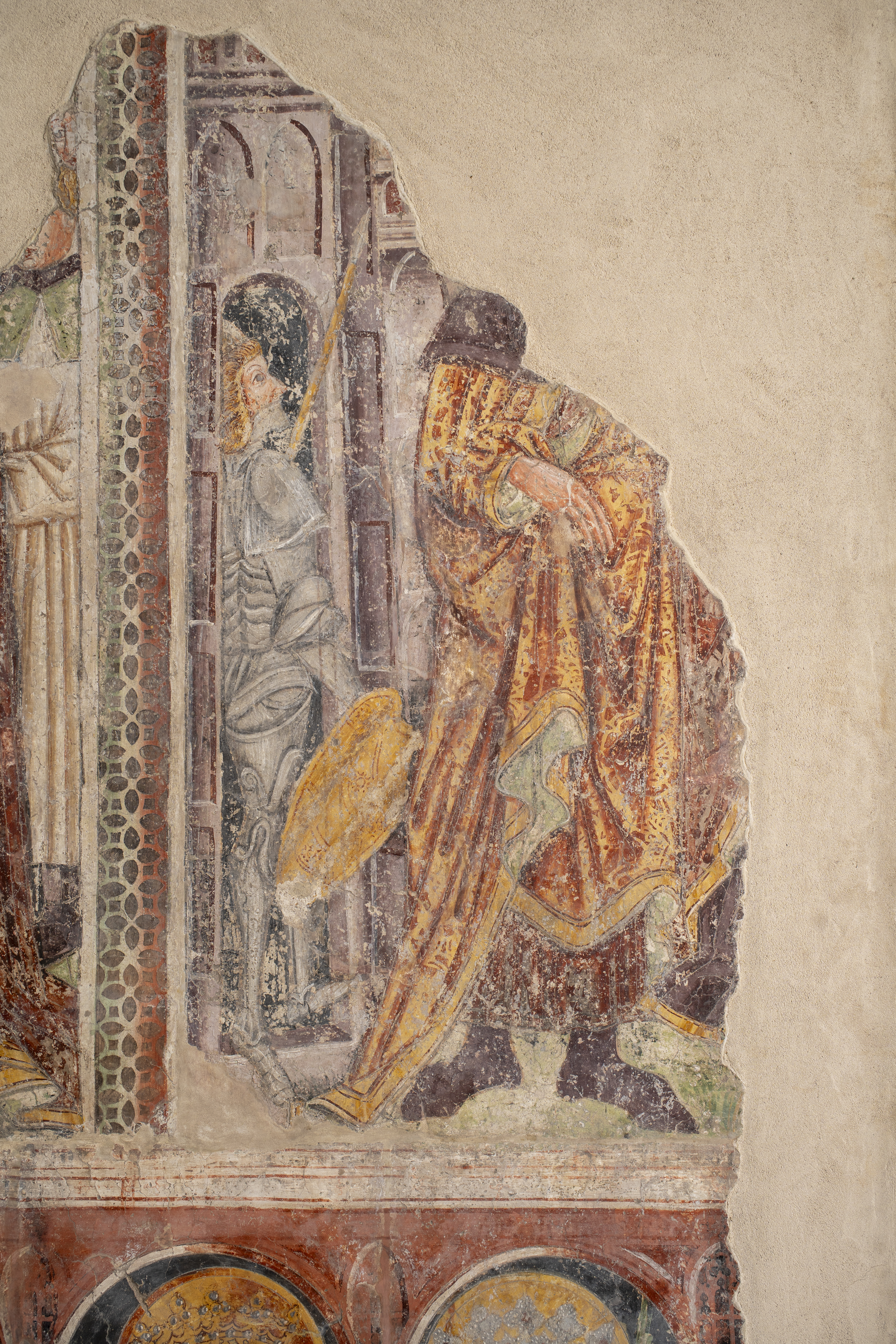 Fragment freske Legende o traženju sv. Križa, južni zid