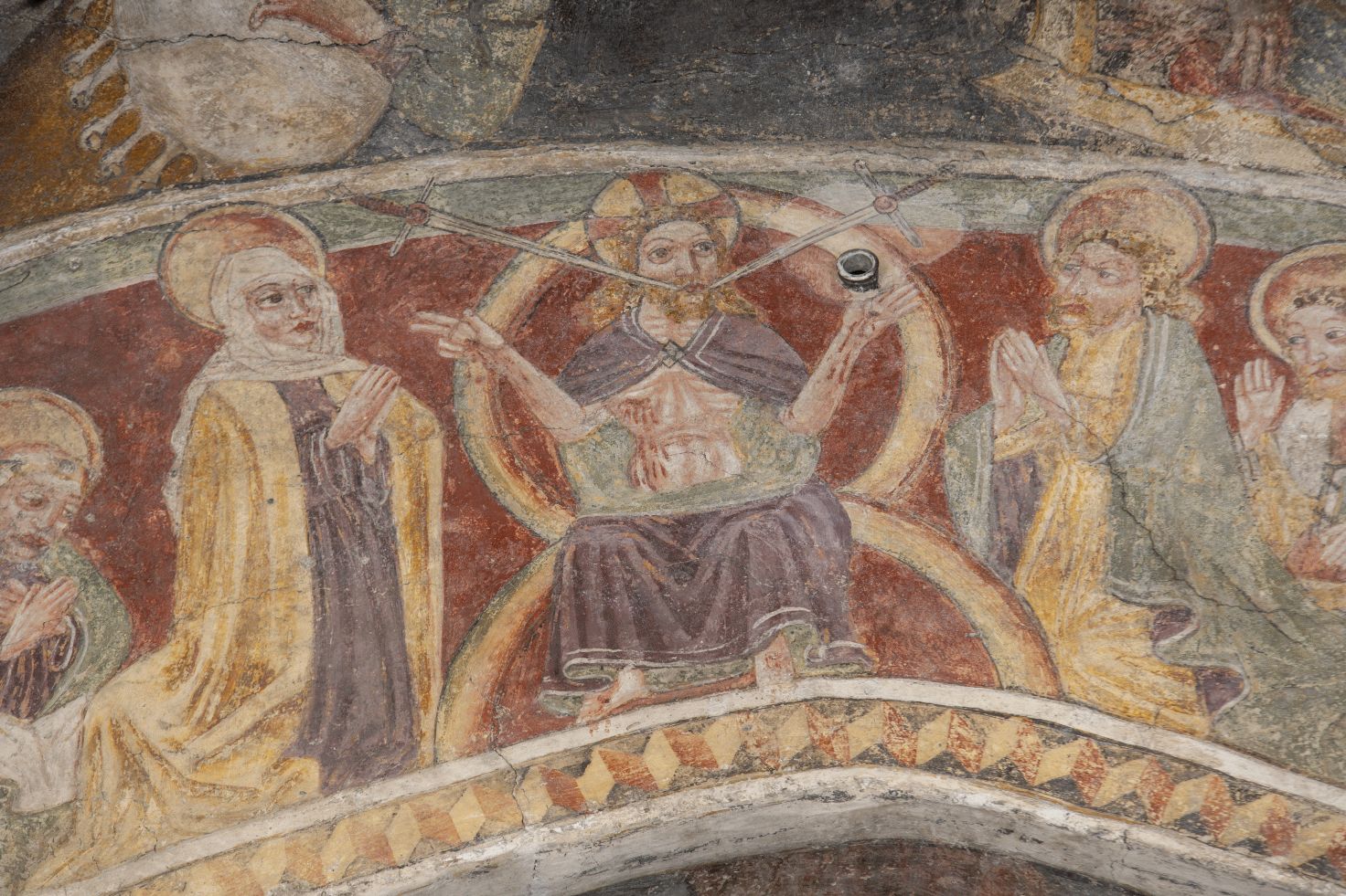 Unutrašnji dio trijumfalnog luka, freska s prikazom Posljednjeg suda, detalj