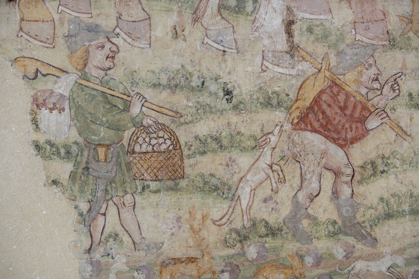 Freska s prikazom Pohoda kraljeva, detalj, sjeverni zid