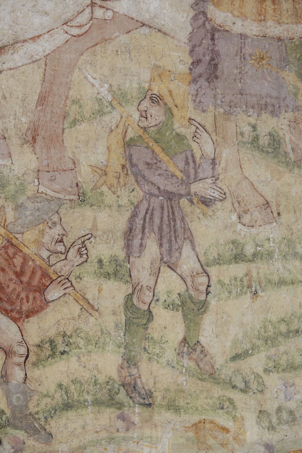 Freska s prikazom Pohoda kraljeva, detalj, sjeverni zid